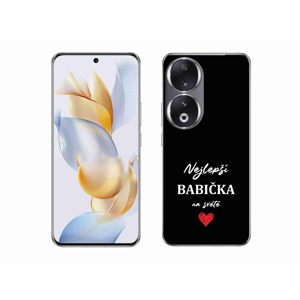 Gél borítás mmCase a Honor 90-hez - Best Grandma 1 fekete háttérrel