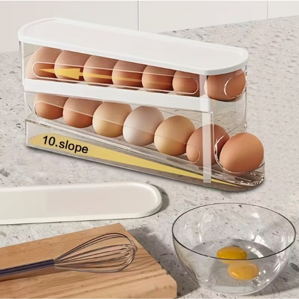 Kétszintes tojásrendező a hűtőszekrényhez