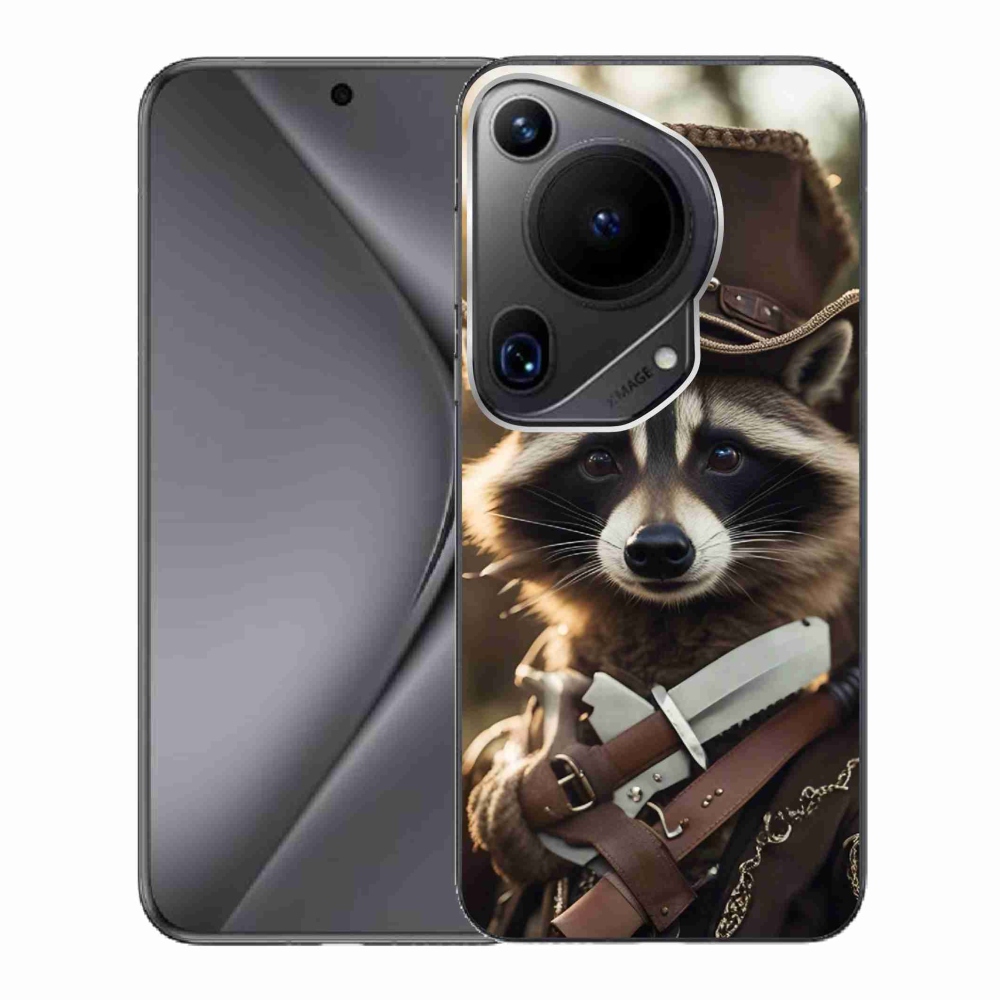 Gél borító mmCase a Huawei Pura 70 Ultra számára - mosómedve egyenruhában