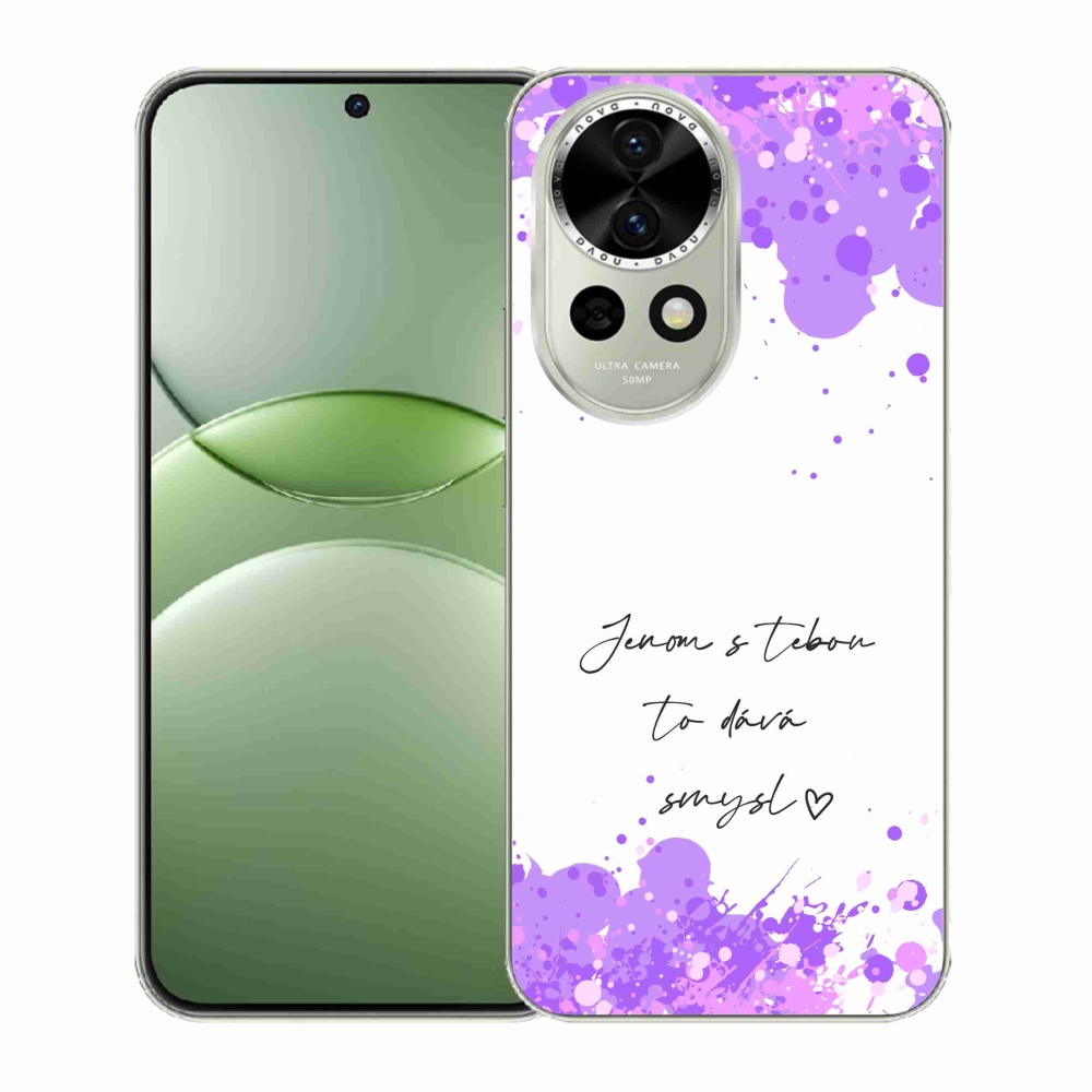 Gél borító mmCase a Huawei Nova 13 5G - szerelem szöveg fehér háttérrel