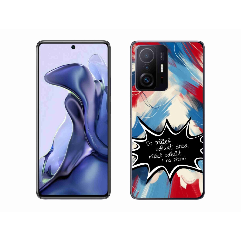 Gél borító mmCase a Xiaomi 11T Pro számára - vicces szöveg 9 fekete háttér