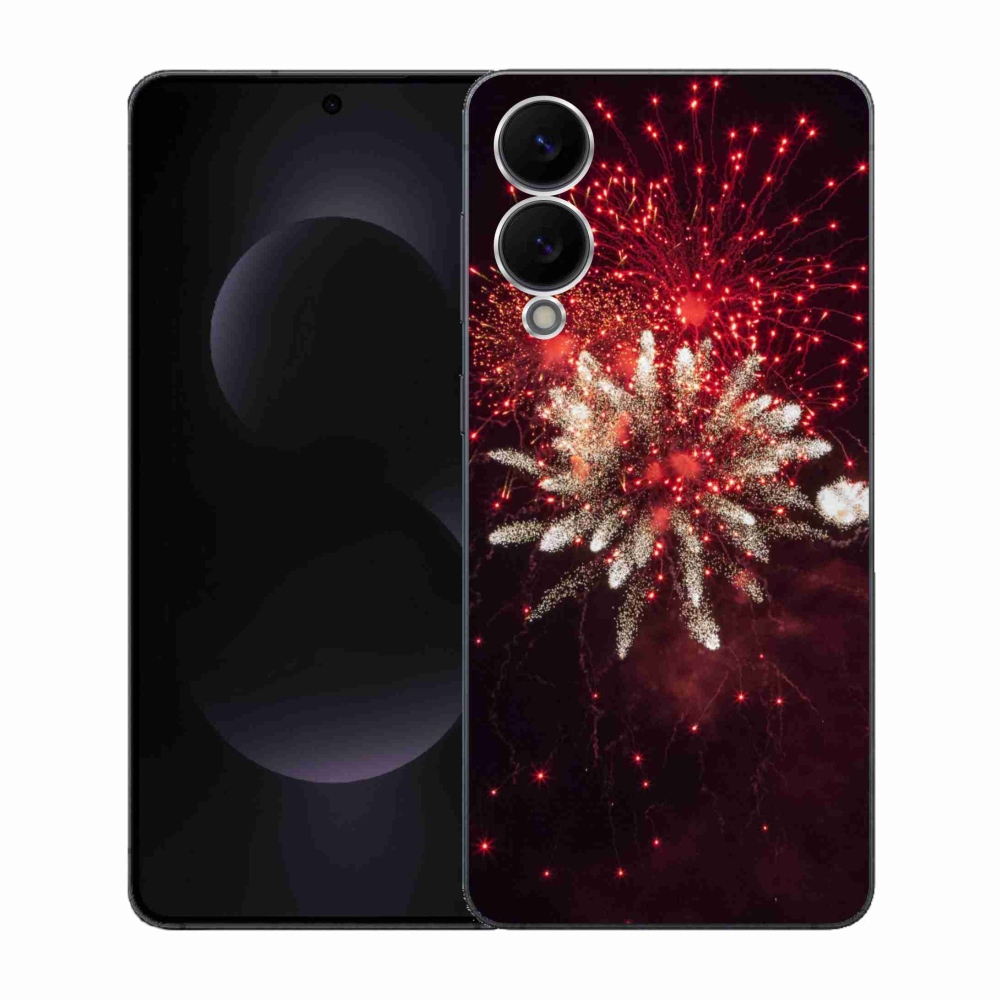 Gél borítás mmCase Samsung Galaxy S25 Edge készülékhez - tűzijáték