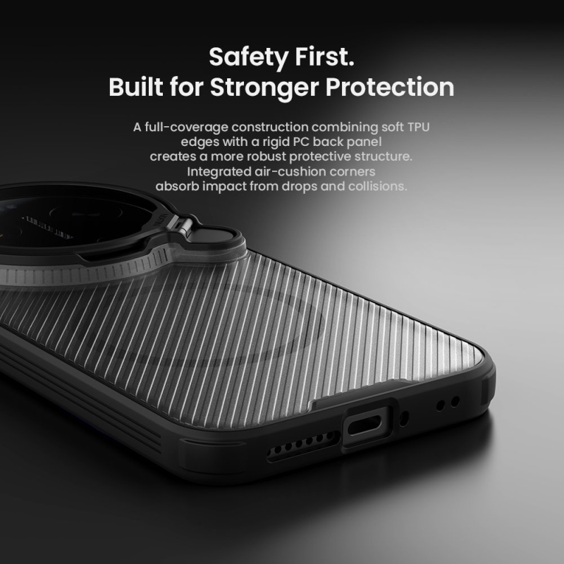 Nillkin CamShield Prop mágneses (átlátszó lencse) hátlap Xiaomi 17 Ultra átlátszó fekete