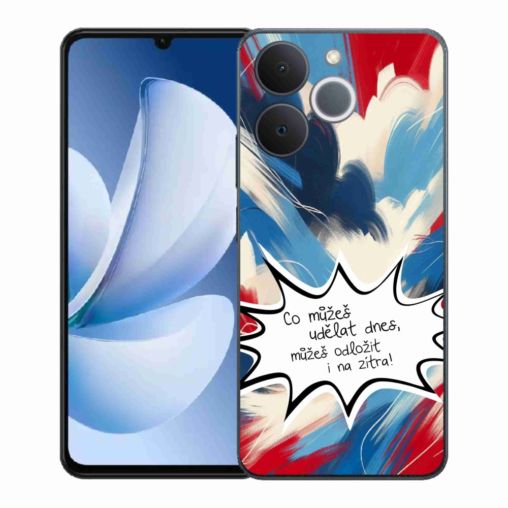 Gél borító mmCase a Realme Note 70T készülékhez - vicces szöveg 9 fehér háttér