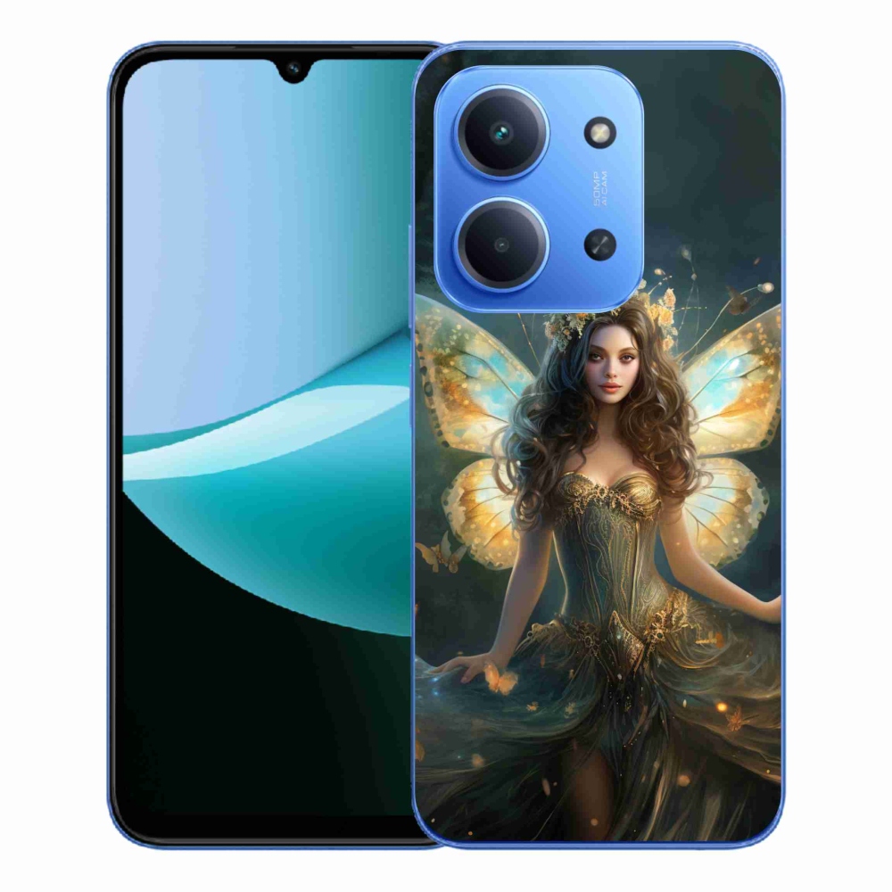 Gél borítás mmCase a Xiaomi Redmi 15C 4G/5G (173mm) - pillangó nőhöz