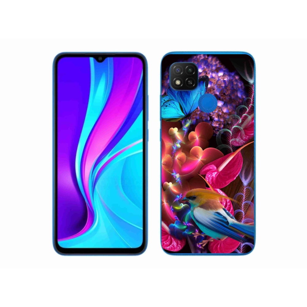 Gél borító mmCase a Xiaomi Redmi 9C-hez - színes virágok