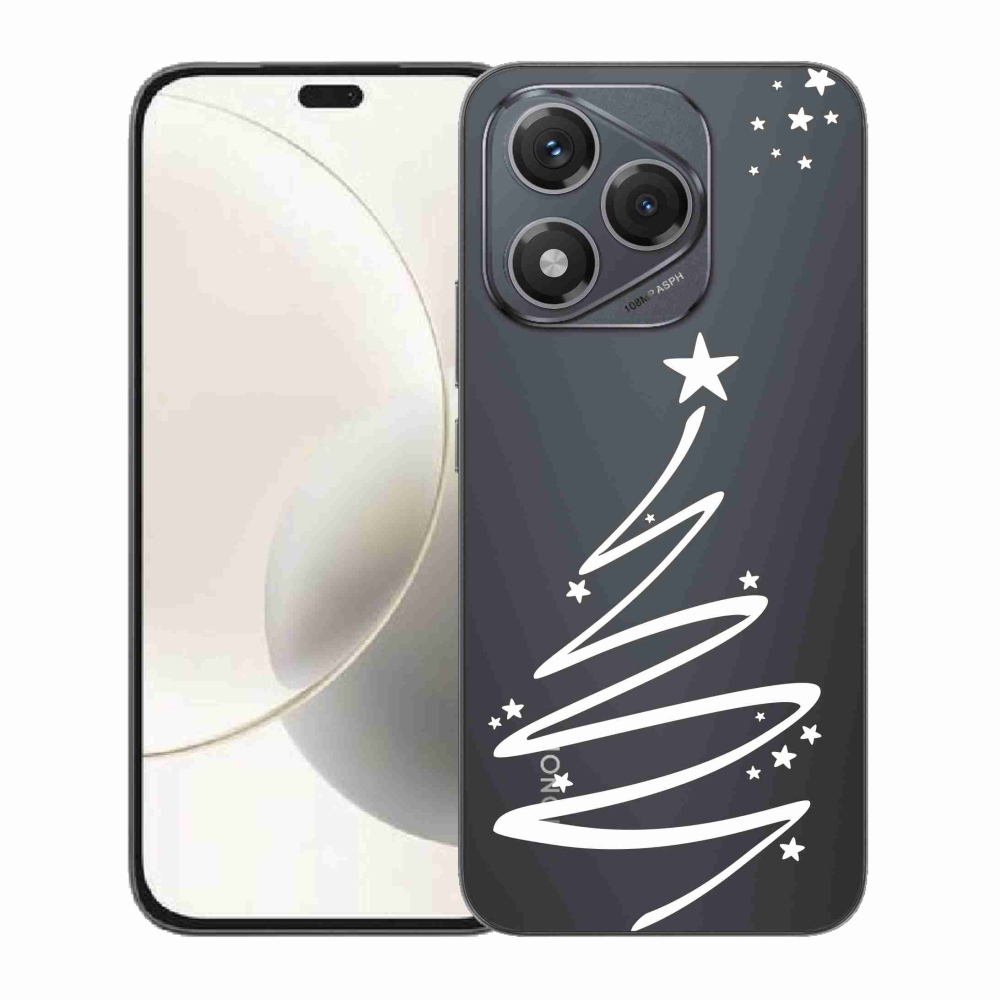 Zselés borító mmCase a Honor 400 Lite-hoz - fehér fa átlátszó háttéren