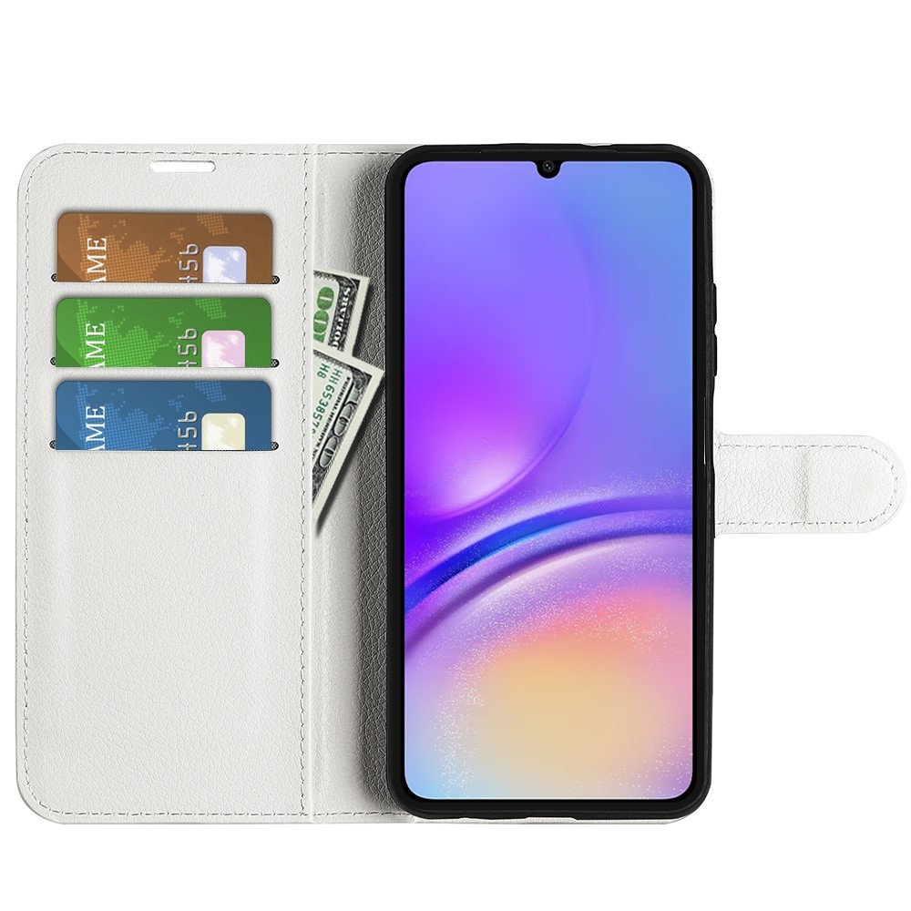 Litchi könyv tok Samsung Galaxy A06 4G - fehér