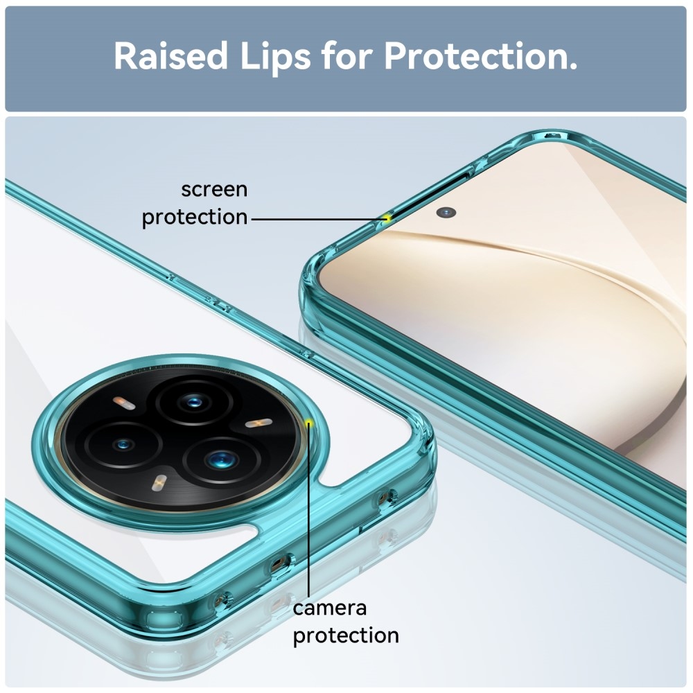 Gél tok fix hátlappal a Realme 14 Pro+ 5G készülékhez - világoskék színben