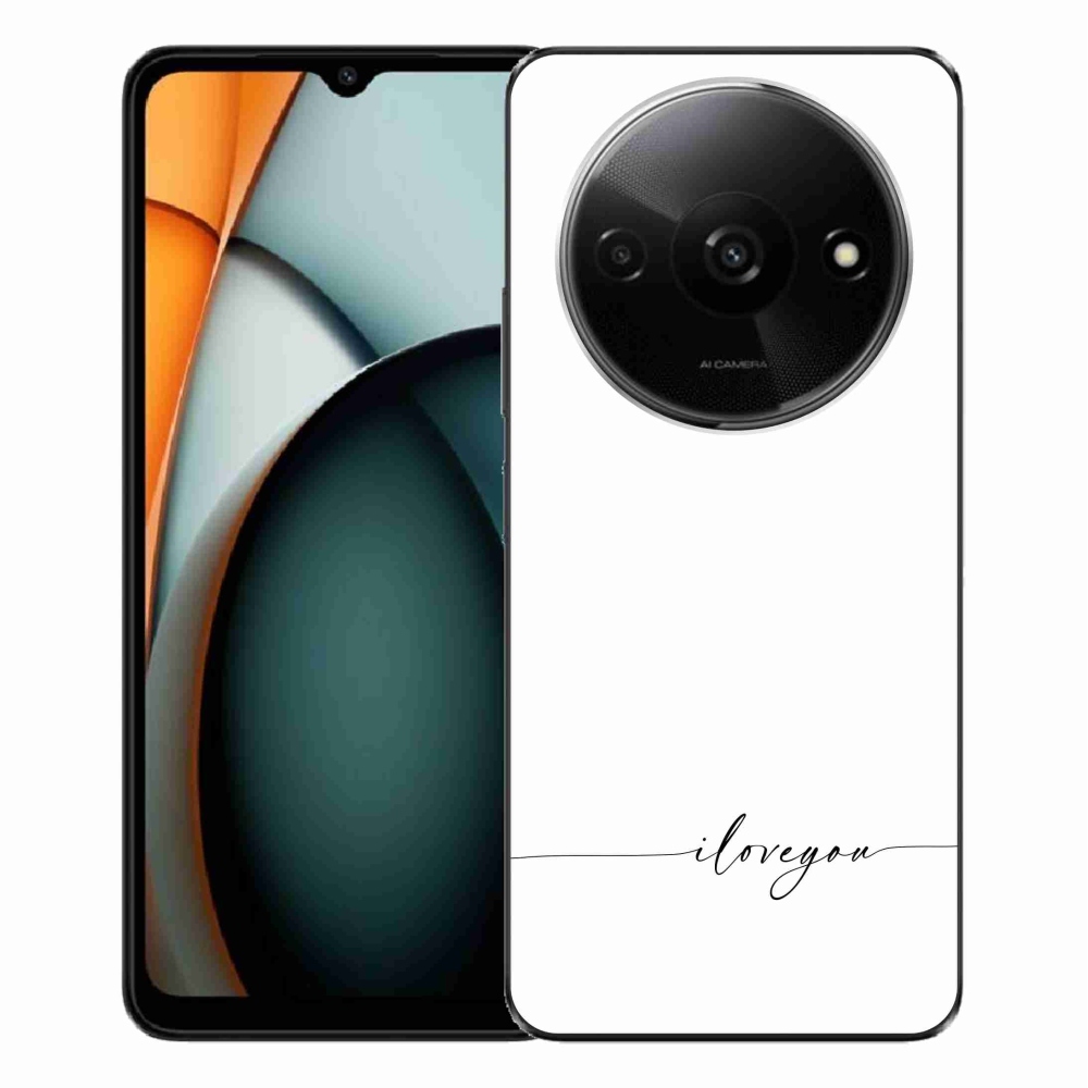 Gél borítás mmCase a Xiaomi Redmi A3-hoz - I love you fehér háttérrel