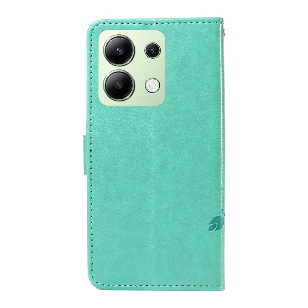Virágos könyv tok Xiaomi Redmi Note 13-hoz - teal színű