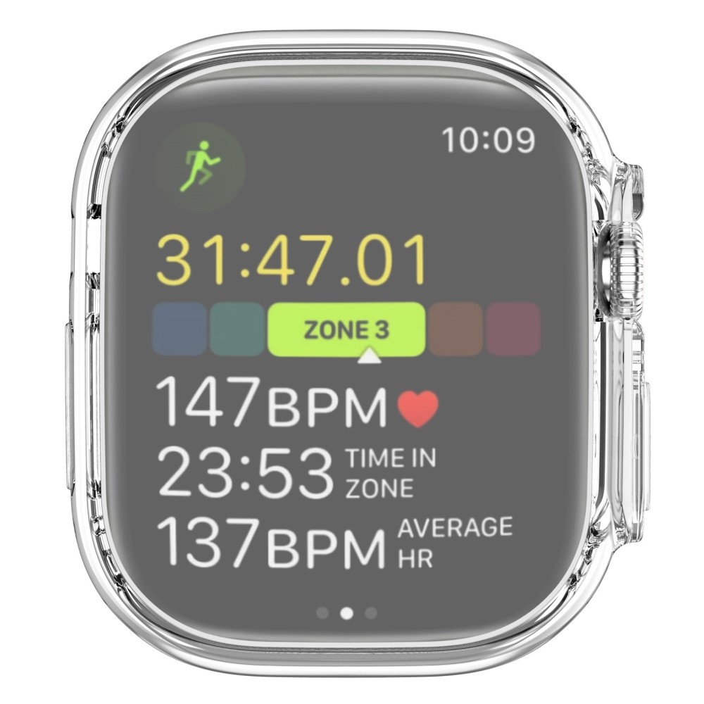 Puha, felpattintható gél védőtok Apple Watch Ultra/Ultra 2 49 mm-es órához - átlátszó