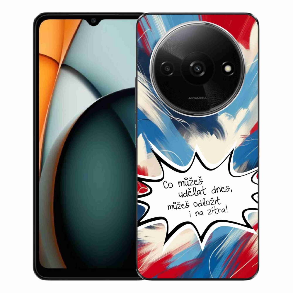 Gél borító mmCase a Xiaomi Redmi A3-hoz - vicces szöveg 9 fehér háttér