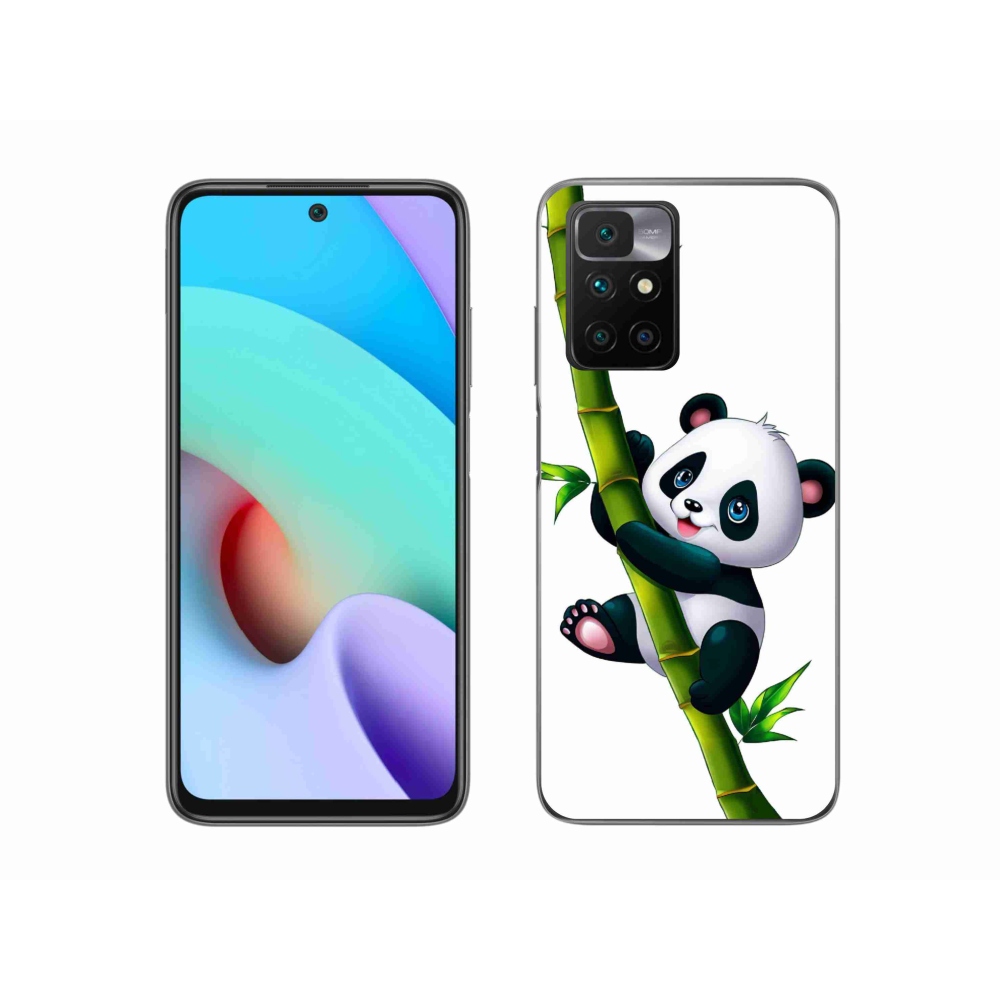 Zselés borítás mmCase a Xiaomi Redmi 10/Redmi 10 (2022) - panda a bambuszon