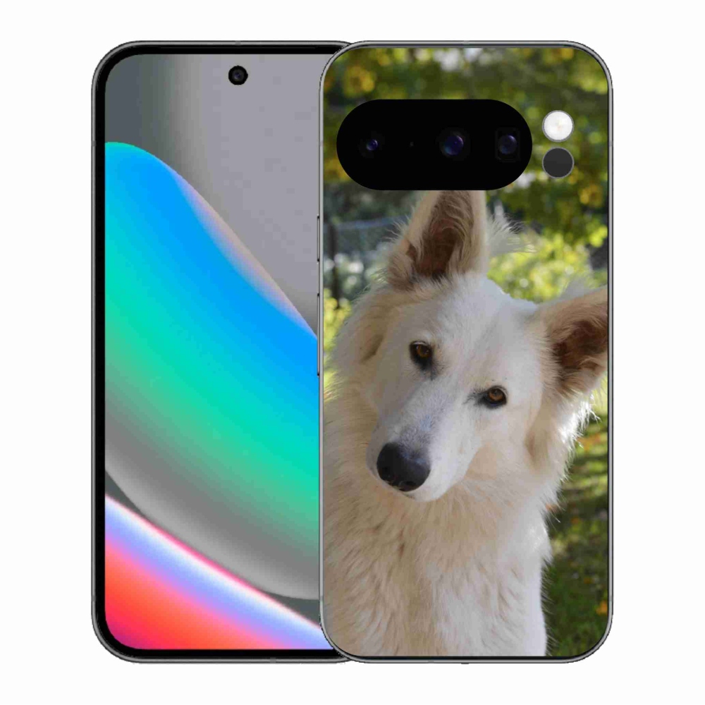 Gél borítás mmCase a Google Pixel 10 Pro számára - Fehér svájci juhász 1