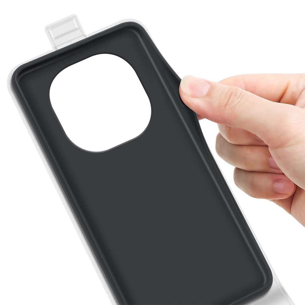 Függőleges könyvtáska Xiaomi Redmi Note 14 Pro 5G/Poco X7 5G - fehér