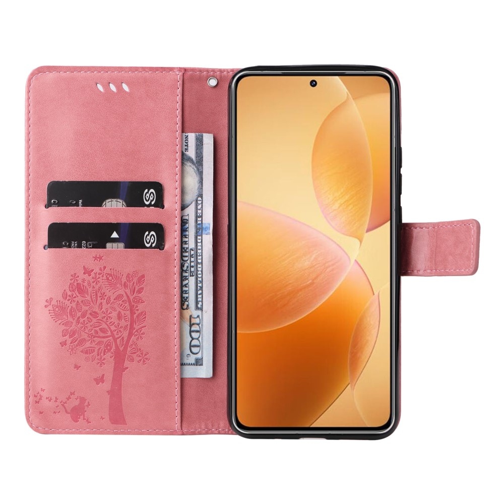 Fák könyve tok Xiaomi 14T Pro - rózsaszínű