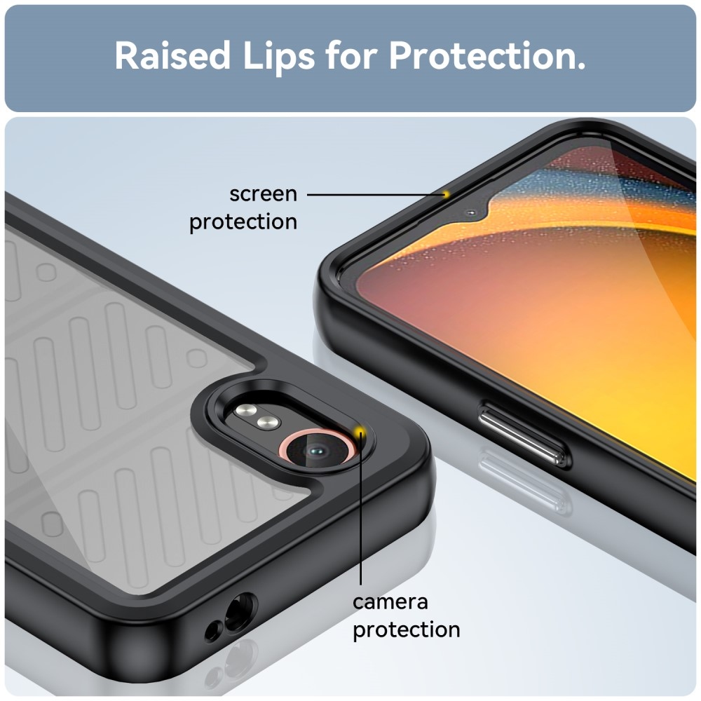 Gél tok fix hátlappal Samsung Galaxy Xcover 7 készülékhez - fekete