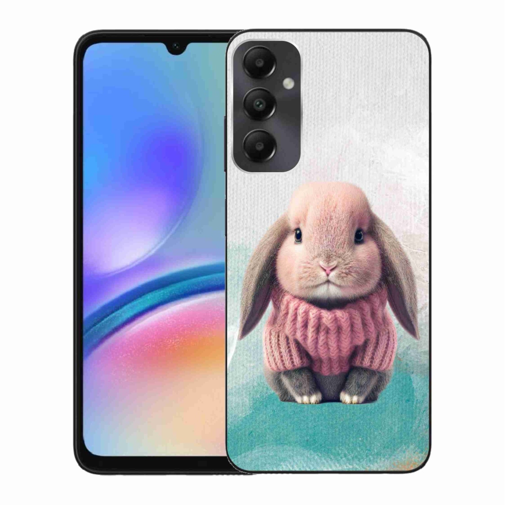 Gél borítás mmCase Samsung Galaxy A05s készülékhez - nyúl pulóverben