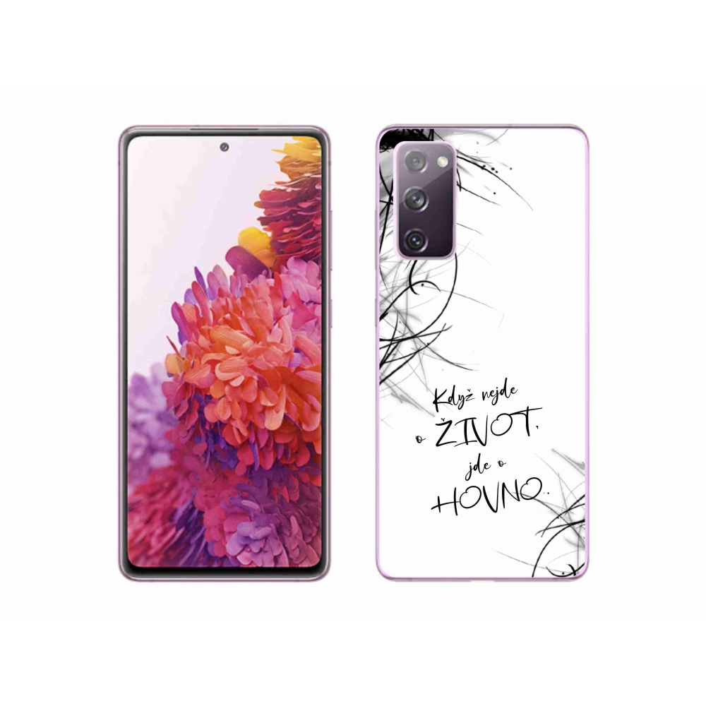 Gél borító mmCase Samsung Galaxy S20 FE - vicces szöveg 16 fehér háttér