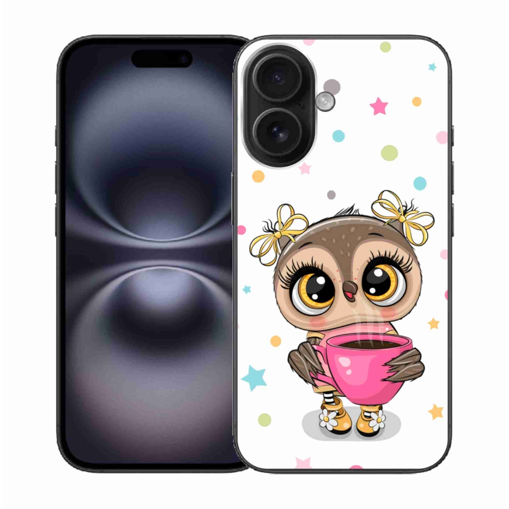 Gél borítás mmCase iPhone 16 készülékhez - rajzfilm bagoly