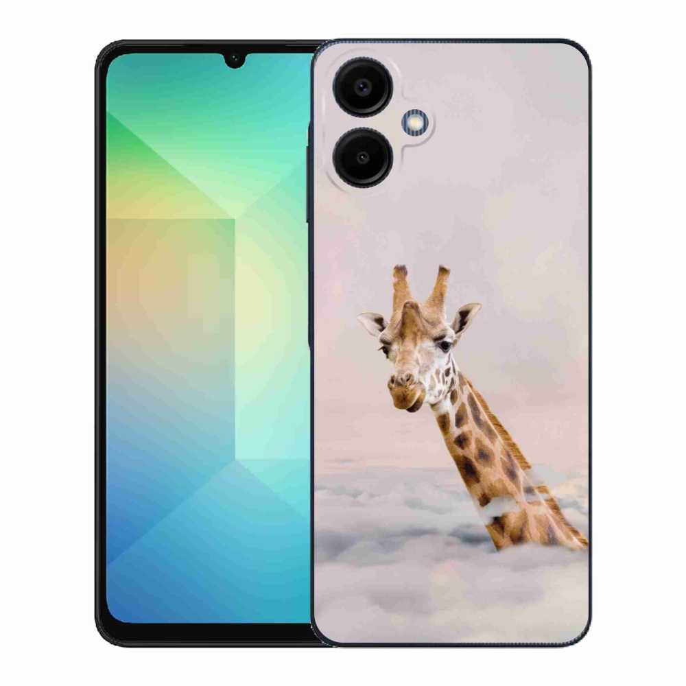 Zselés borítás mmCase Samsung Galaxy A06 4G - zsiráf a felhők között
