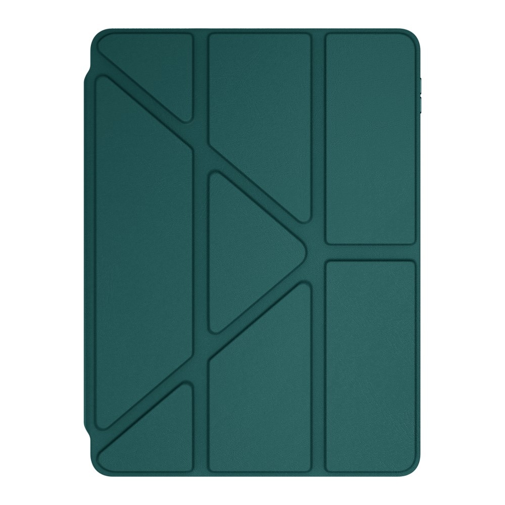 Origami intelligens pozicionáló tok Xiaomi Pad 7/7 Pro táblagéphez - sötétzöld