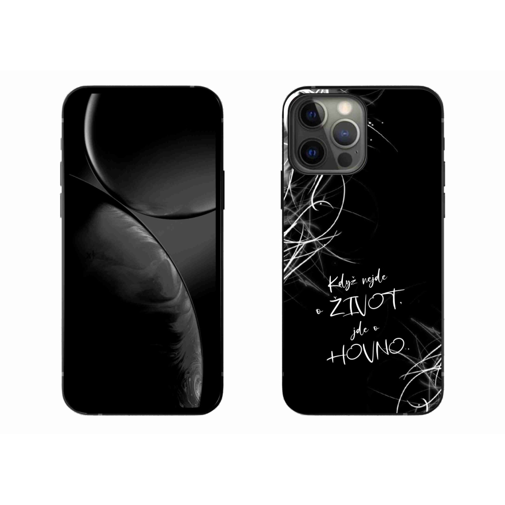 Gél borítás mmCase iPhone 13 Pro Max 6.7 készülékhez - vicces szöveg 16 fekete háttér