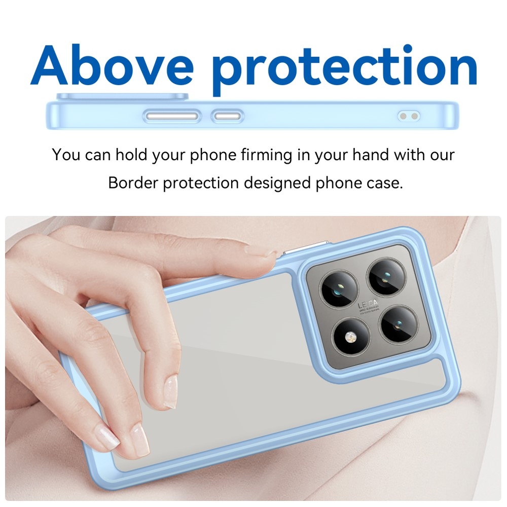 Gél tok fix hátlappal Xiaomi 14T/14T Pro készülékhez - kék