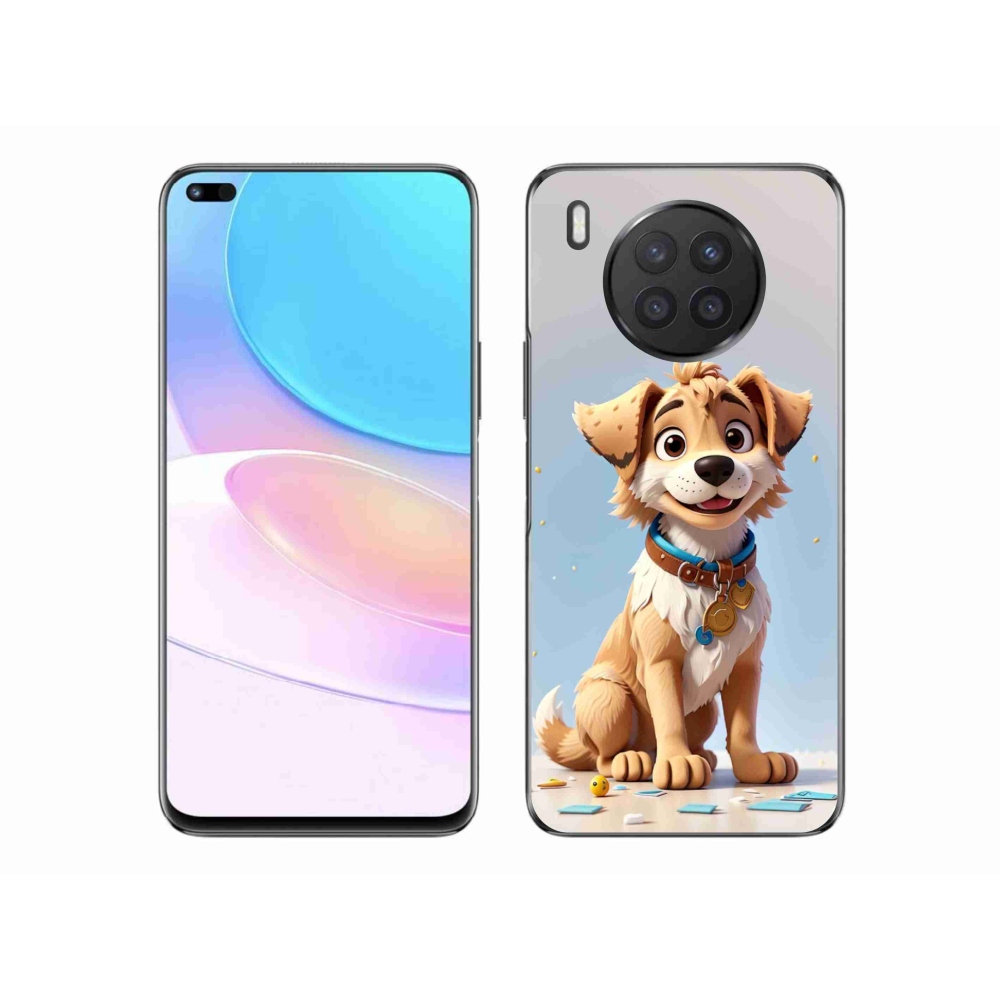 Gél borítás mmCase a Huawei Nova 8i számára - rajzfilm kiskutya