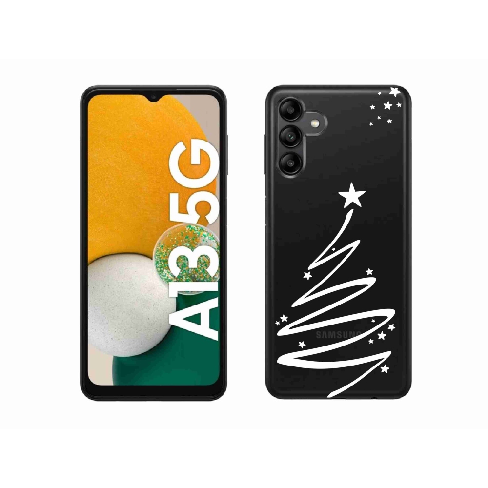 Gél borító mmCase Samsung Galaxy A13 5G - fehér fa átlátszó háttéren