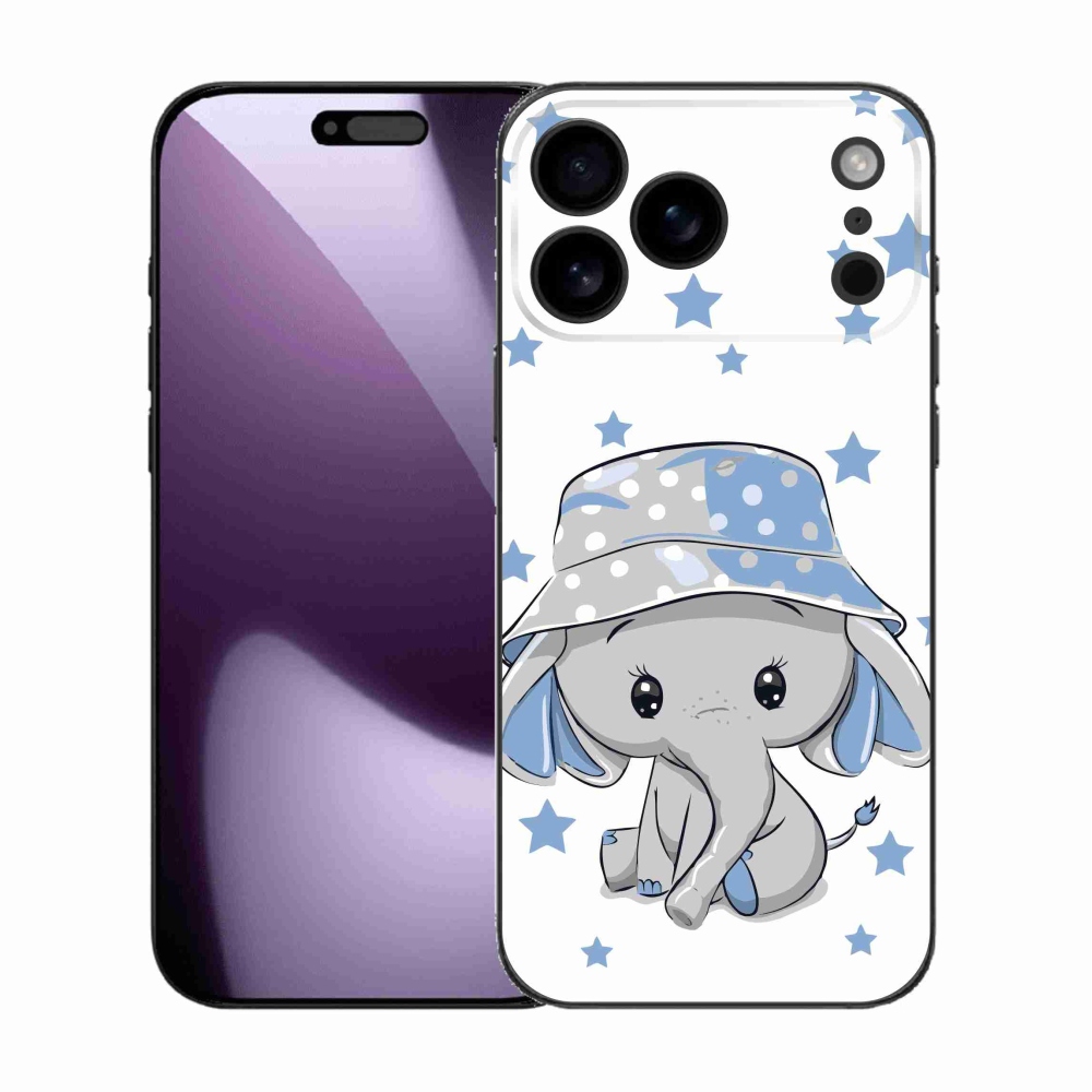 Zselés borítás mmCase iPhone 17 Pro Max készülékhez - kék elefánt