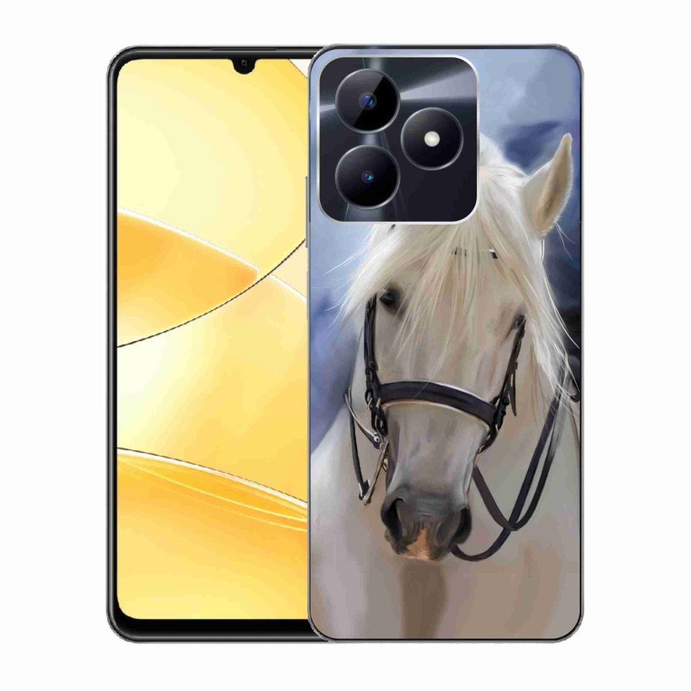 Zselés borító mmCase a Realme C51/C53 készülékhez - fehér ló