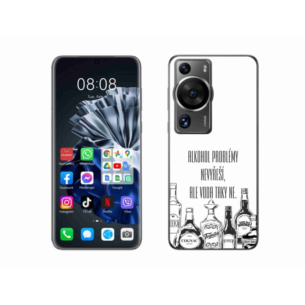 Gél borító mmCase a Huawei P60 Pro készülékhez - vicces szöveg fehér háttérrel