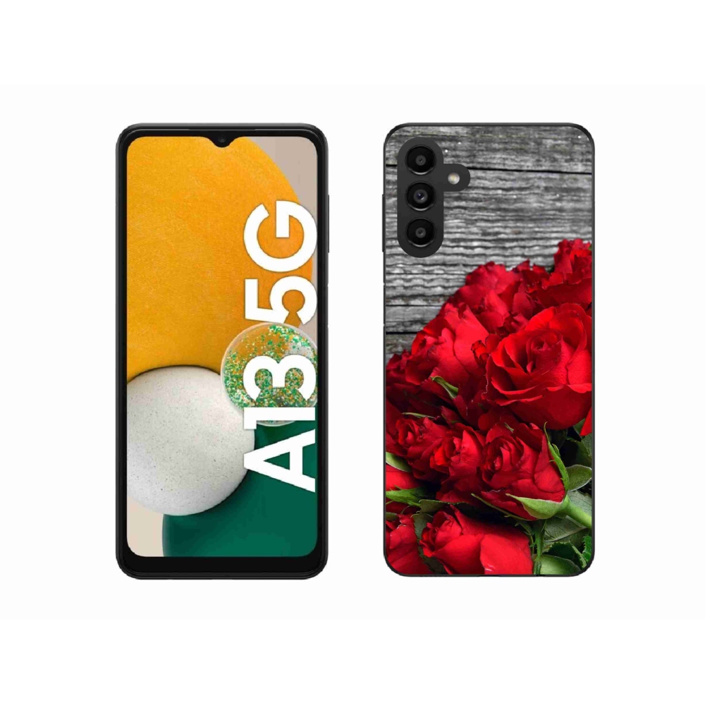 Gél borító mmCase Samsung Galaxy A13 5G - piros rózsa