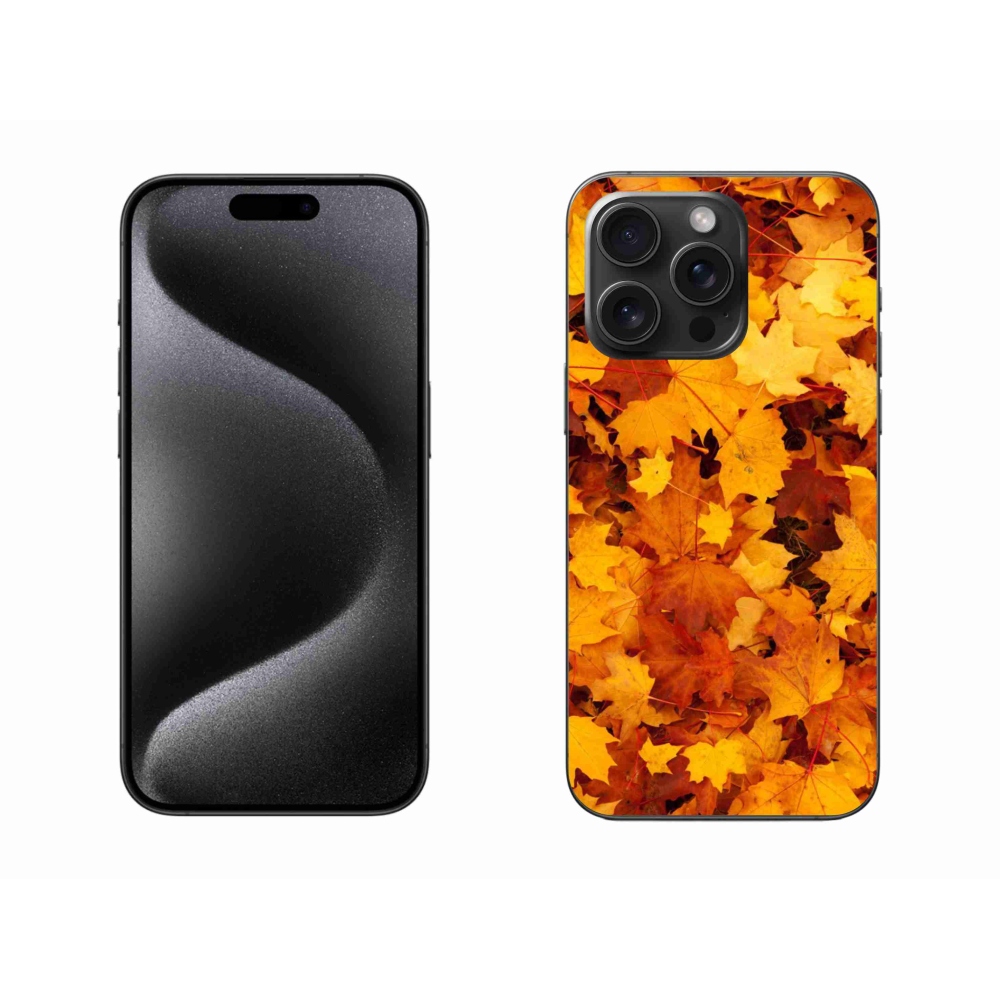 Gél borítás mmCase iPhone 15 Pro Max készülékhez - juharlevelek