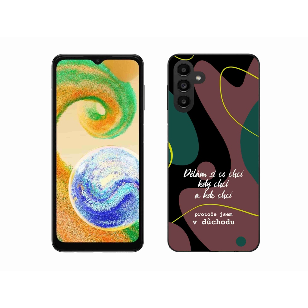 Gél borító mmCase Samsung Galaxy A04s (164.7x76.7x9.1mm) - vicces szöveg 10 fekete háttérrel