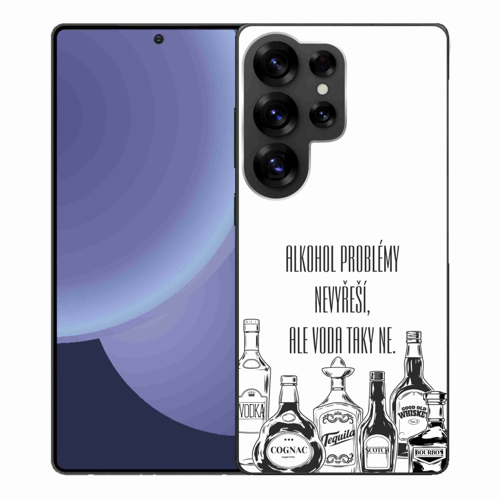 Gél borító mmCase Samsung Galaxy S25 Ultra - vicces szöveg fehér háttérrel