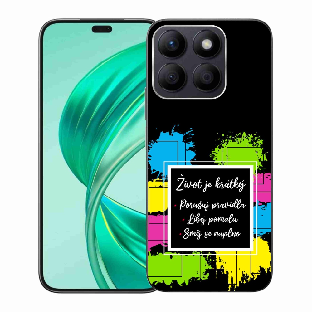 Zselés borítás mmCase a Honor X8b készülékhez - idézem 5 fekete háttér