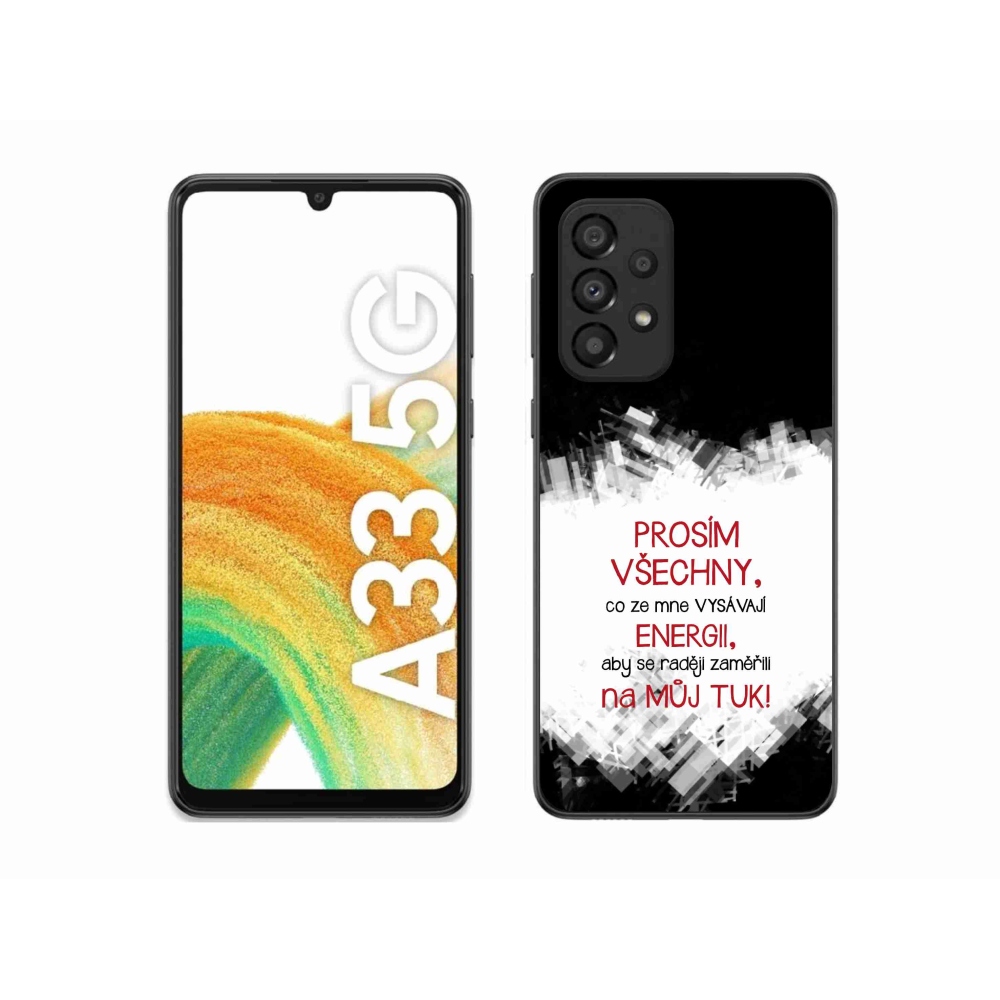 Gél borító mmCase Samsung Galaxy A33 5G - vicces szöveg 1 piros