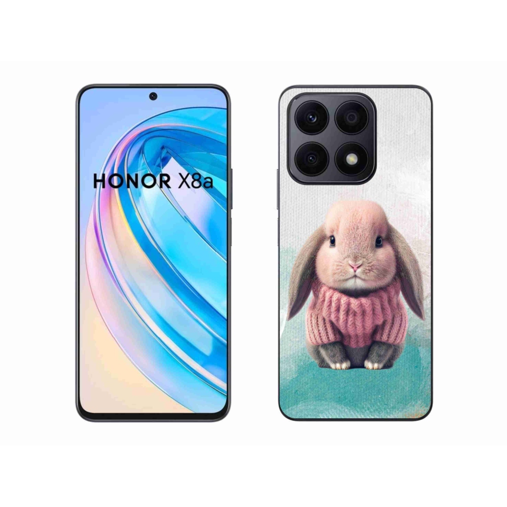 Zselés borítás mmCase a Honor X8a számára - nyúl pulóverben