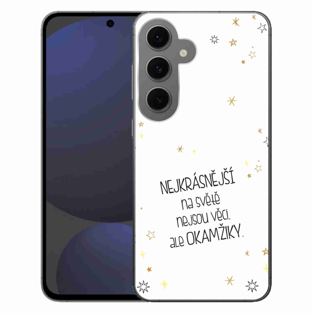Gél borítás mmCase Samsung Galaxy S24 FE - idézet 4 fehér háttér