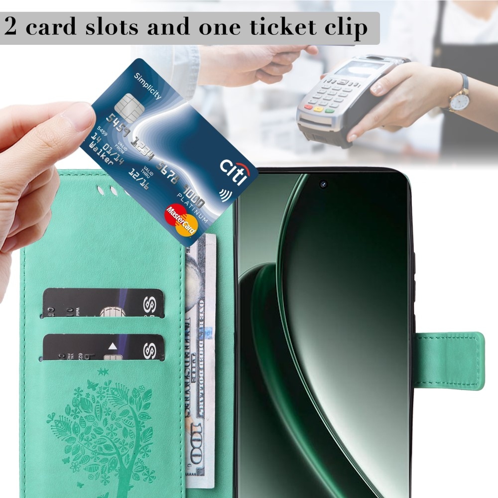 Fa könyvtáska a Realme GT 6 5G/GT 6T 5G számára - teáskék színű