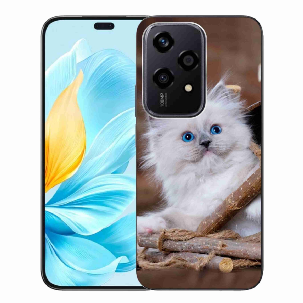 Zselés borítás mmCase a Honor 200 Lite 5G készülékhez - fehér cica
