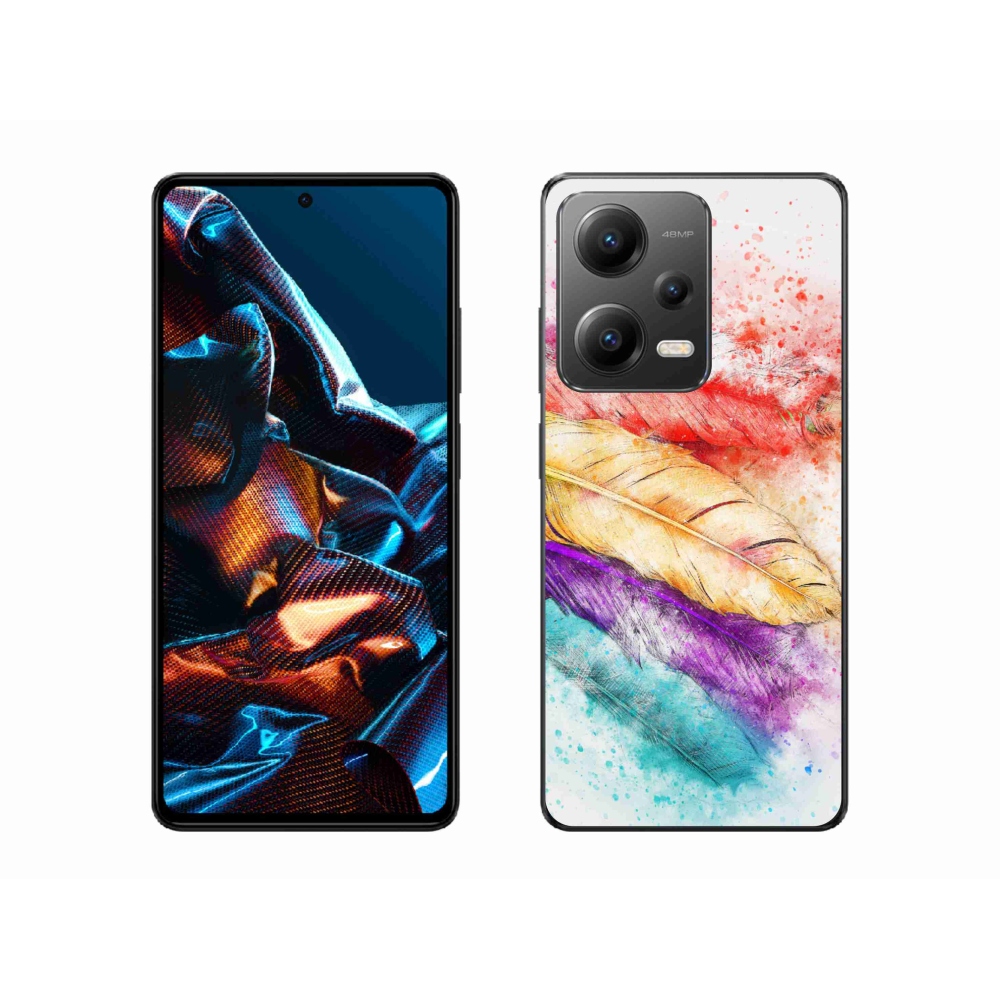 Gél borítás mmCase a Xiaomi Redmi Note 12 Pro 5G-hez - színes tollakkal