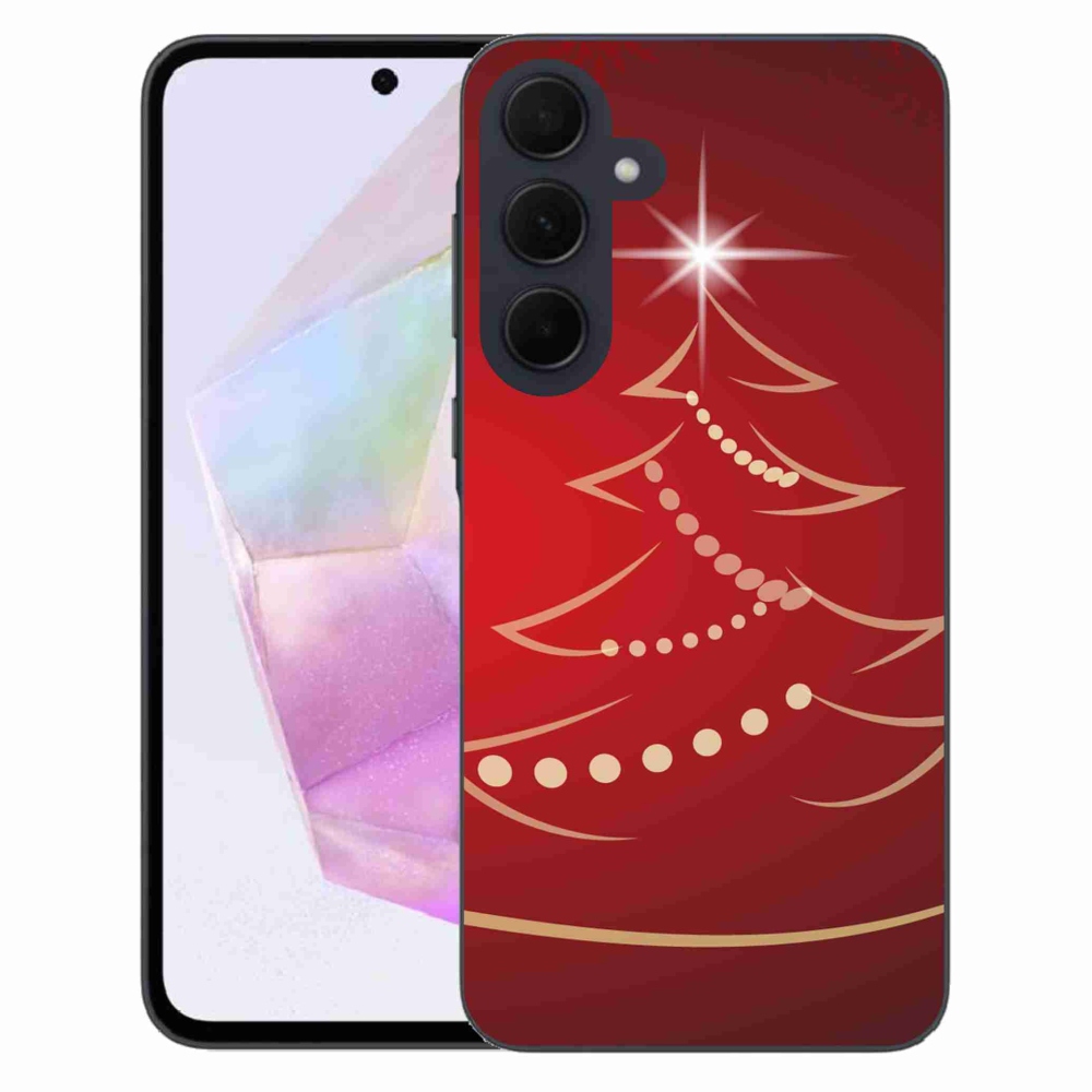 Gél borítás mmCase Samsung Galaxy A35 5G - karácsonyfa karikatúra