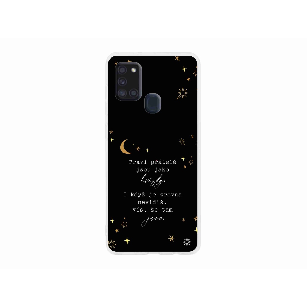 Gél borítás mmCase Samsung Galaxy A21s - idézet 6 fekete háttér