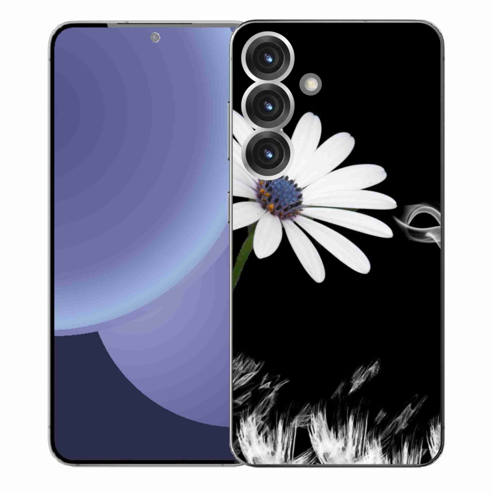 Gél védőhuzat mmCase Samsung Galaxy S25+ készülékhez - fehér virág