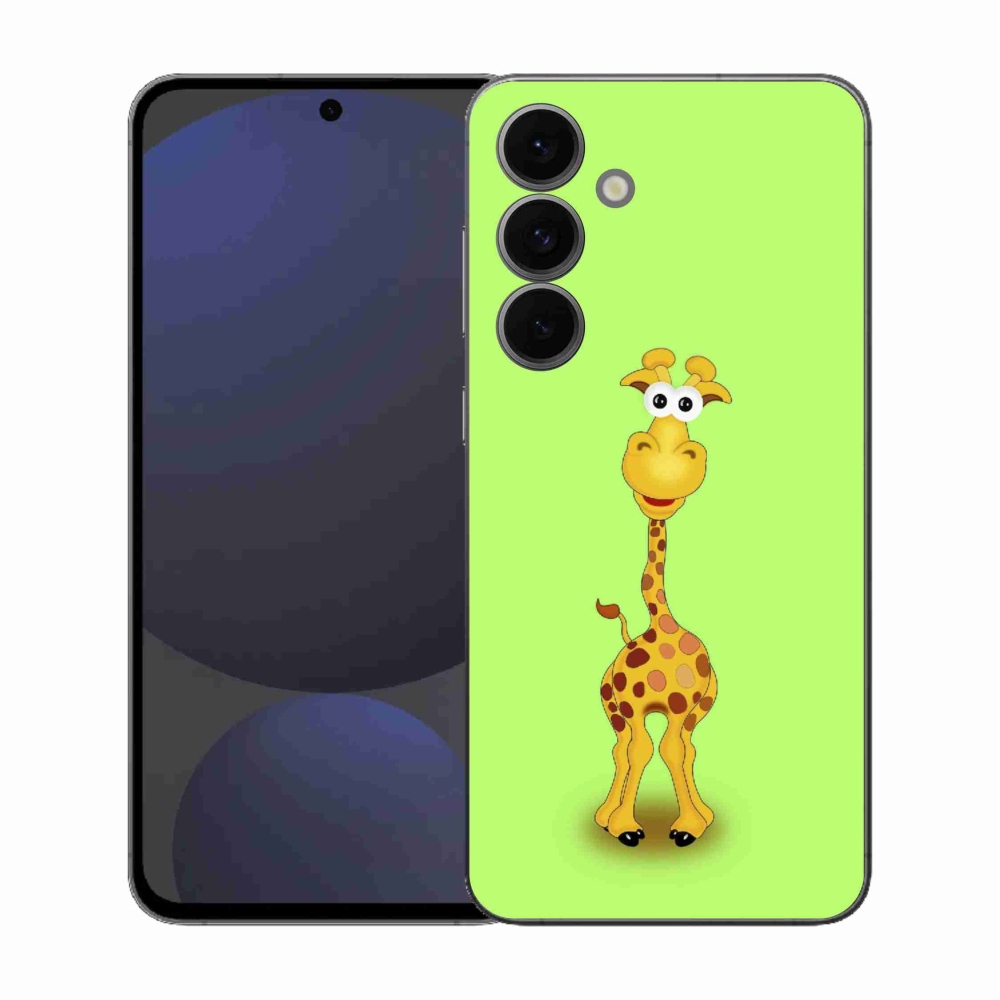 Zselés borítás mmCase Samsung Galaxy S25 FE - rajzfilm zsiráfhoz
