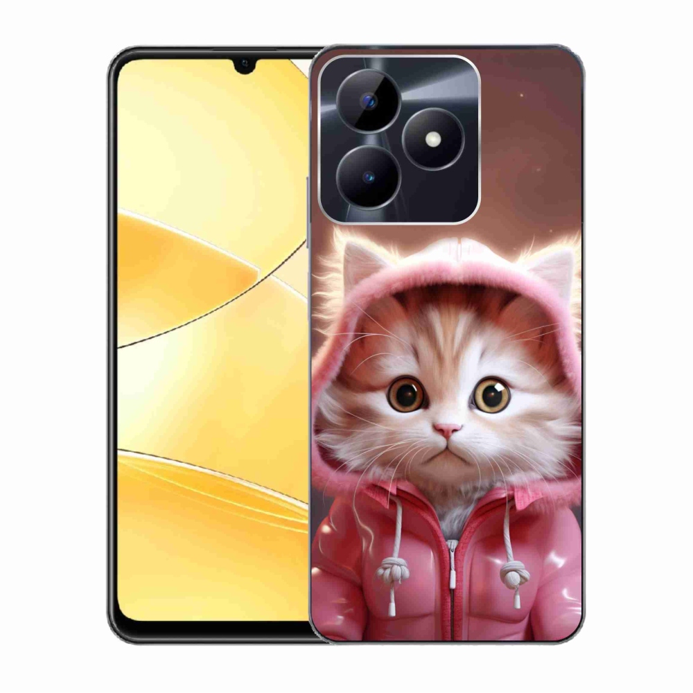 Gél borító mmCase a Realme C51/C53 készülékhez - aranyos cica 3